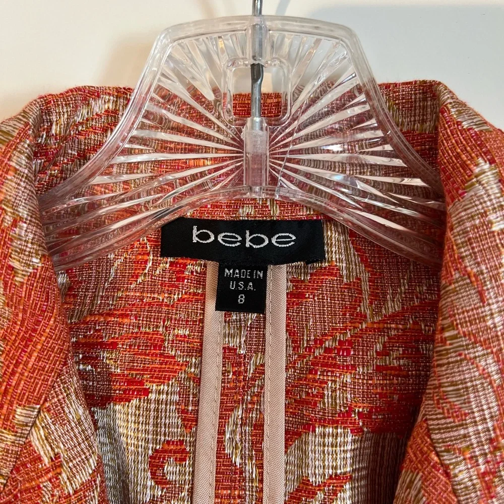Bebe orange and gold floral blazer - Picture 3 of 3